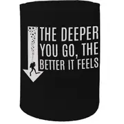 Alcohol Stubby Holder - The Deeper Go Scuba Diving - Funny Novelty Birthday Gift Joke Beer Can Bottle