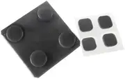 Front Back Screw Rubber Feet Cover Upper LCD Screen Screws Cover Rubber Replacement for New 3DS XL/LL (Grey)