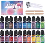 Candle Dye 20 Colors Liquid Candle Making Dye for DIY Candle Making Supplies Kit