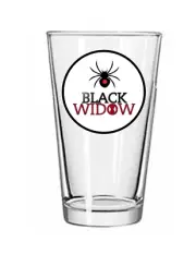 Halloween - Black Widow - 16oz Pint Beer Glass Pub Barware Seltzer Cocktail Tea