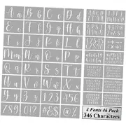 Letter Stencils for Painting on Wood - 46 Pack Large Alphabet Stencil
