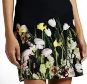 Victoria Beckham for Target Mini Skirt Womens sz 3X Black Floral Whimsicore NWT