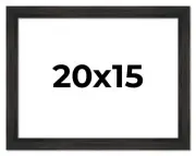 20x15 Frame Black Barnwood Picture Frame Photo Frame UV Acrylic, Acid Free