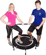 Maximus Pro Quarter Folding Mini Trampoline Includes DVD Bar Bag Bands Weights