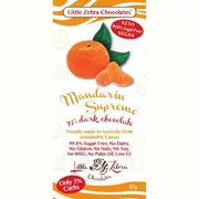 Little Zebra Chocolates Mandarin Supreme 72% Dark Choc 85g (Pack of 12)