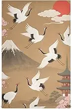 Amooorous Japanese Pink-flowered Crane decorative dish towels tea towel dish cloths absorbent (prop2) large valentine design toallas para cocina 28x18in set of 6
