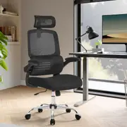 HANA High Back Fabric Seat Ergonomic Office Chair In Black