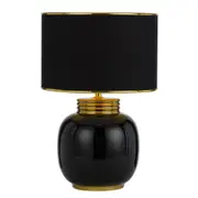 Denia Black Gold Ceramic Table Lamp