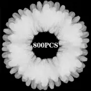 800Pcs White Craft Rooster Feathers 3-5 Inch Bulk Feathers for Crafting Kinderga