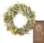 Spring Easter Wreath - Egg Garland Decorative Ring for Holiday Door & Wall, Festive Hanger Ornament | Knockersfor Party & Farmhouse Home Decor, Hangable Springtime Decoration for Front Door