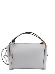 TOD'S Api $1845 Grey Leather Top Handle Bag New And Authentic