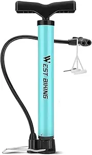 Bike Pump,Compatible with Presta and Schrader Valve Portable Bicycle Pump, Steel Floor Bicycle Air Pump, Mini Bicycle Pump