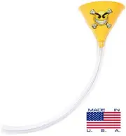 Large Beer Bong Funnel (3’ Long) Fun for Tailgating |Smile Skull Yellow Funnel