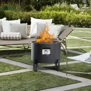 Portable Propane Fire Pit for Camping RV 50,000 BTU Round 15'' H x 16'' W Por...