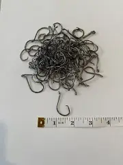 100 Circle Hooks, 4/0 Octopus Fishing Circle Hooks, Black