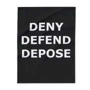 Deny Defend Depose Black Fleece Blanket - Cozy Home Essential for Activists