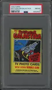 1978 Topps Battlestar Galactica Non Sport Graded Unopened Wax Pack, PSA 8