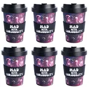 6PK Mad Cat Eco-To-Go Bamboo 470ml Reusable Travel Coffee Cup 6.5x14.5cm Mad Cat