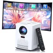Projector with 5G WiFi and Bluetooth, 4K HD 20000L Portable Movie grey