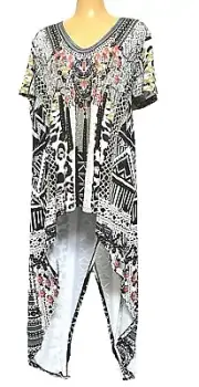 TS TAKING SHAPE plus size S / 16 Medina crystals glam hi-low top NWT rrp$130!
