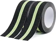 [BOMEI PACK] Anti Slip Grip Tape, Non-Slip Traction Tapes with Glow in The Dark Reduce The Risk of Slipping for Indoor or Outdoor Stair Tread Step and Other Slippery Surfaces,50mm*5M,2 Rolls Pack