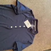 Peter Millar Golf Shirt Womens M New $75 Tag Burger King & Dr. Pepper Logos