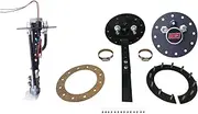 Fuel Pump Hanger, 12 Bolt Round, 8 AN Fittings, Gaskets/Hardware Included, Aluminum, Black Anodize, Kit