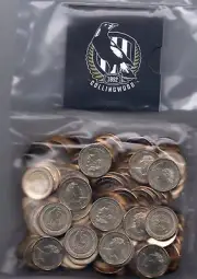 Bag Of 100 $1 Collingwood AFL 2023 PIES UNC Coin One Dollar Premiership Folder