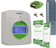 Starter Time Clock Bundle with 100-Cards, 1 Time Card Rack, 1 Ribbon & 2 Keys (H