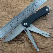 Folding Camping Pocket Knife For Kids Cub Scout Multitool Purpose Function Bush