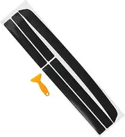 GANAZONO 5Pcs Vehicle Door Sill Protector Carbon Fiber Sticker with Scraper Scratch Threshold Shield for All Cars Trucks Off Road Vehicles Easy Installation