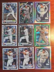 2024 Bowman Yankees RC Lot, Jasson Dominguez, Spencer Jones, Refractors, 1st