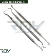 3 Pcs Dental Tarter Calculus Plaque Remover Tooth Scrapers Dentist Instruments
