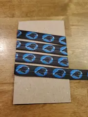 Carolina Panthers Fold Over Elastic Sewing Trim DIY Five Yards Printed FOE