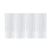 16pc Lemon & Lime Crystal Deco Plastic Reusable Durable Tall Tumbler 390ml