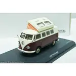 【現貨特價】1:43 SCHUCO VW BULLI T1B MINIBUS CAMPING 1962 露營車