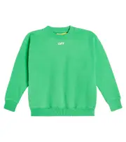 [Off-White Kids] Off-White Kids Logo printed cotton sweatshirt Y 10 green