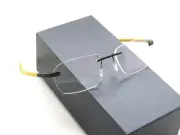 McLaren Super Series MLSUPO24 C04 Matte Black-Yellow Rimless 56mm Eyeglasses