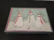 16 Hallmark Christmas Cards Box Set Snowman Snowball Fight 1XPX1865