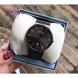高端 SKAGEN手錶 SKW手錶 40mm 鋼錶帶 黑錶 鈦金屬 女錶 男錶 斯格恩手錶 男女情侶款