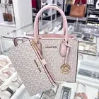 Michael Kors Mercer Messenger Crossbody Bag + Wallet Set Vanilla Powder Blush