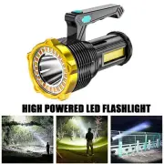 Portable LED Flashlight High Powered Torch Super Bright Lamp USB Rechargeable