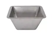 Premiere Copper LSQ15EN 15" Electroless Nickel Square Hammered Copper Sink