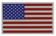 3.5" AMERICAN FLAG LEFT SHOULDER HOOK & LOOP PVC PATCH