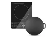 SOGA Electric Smart Induction Cooktop and 34cm Cast Iron Induction Crepe Pan Baking Cookware