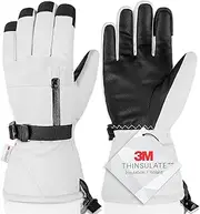 [Magelfarm] Unisex Waterproof Touchscreen Ski Gloves for Men Women, 3M Thinsulate Winter Snow Gloves with Pocket
