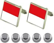 [Select Gifts] Shirt Dress Studs Monaco Flag Cufflinks