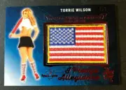 2018 Benchwarmer TORRIE WILSON Hot For Teacher USA FLAG Red Foil #1/1 WWE Diva
