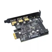 USB3.2 GEN1 PCI-Express Expansion Card 5 Ports 2*Type-C 3*USB-A 19-Pin 5Gbps