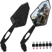 CHILDWEET Motorcycle Rear Mirrors Adjustable Universal Fit for Handlebar Mounting Easy Installation